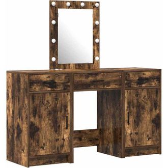 vidaXL Mesa De Tocador Con Caj&oacute;n 3 Pcs Marr&oacute;n 50 X 41 X 135 Cm Vidaxl