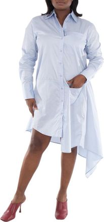 J.W.Anderson Asymmetric Cotton Shirtdress, Brand Size 8 (US Size 4)