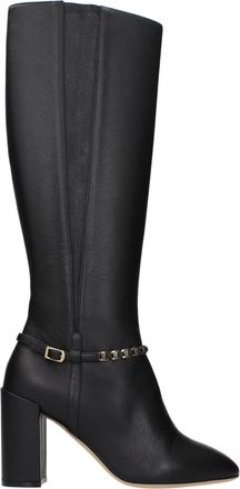 Ferragamo Triba Damens Stiefel aus schwarzem Leder