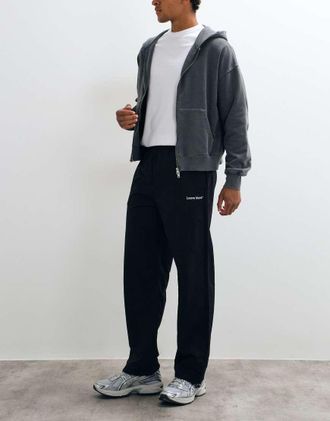 Only & Sons Leave Black pantaloni wide leg neri-Nero
