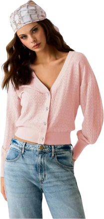 Guess Nina Cardigan - Dames - Vesten - Roze - S - Polyester - Truien & Vesten