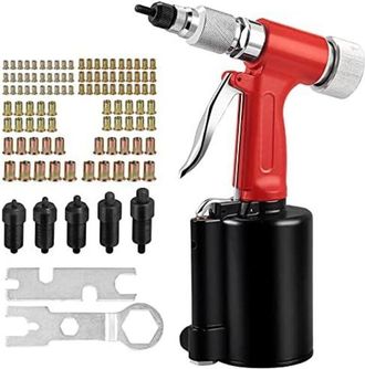 OEM Pistola Remachadora Neum&aacute;tica Para Tuercas, Kit De Ajuste De Tuercas Remachadoras Neum&aacute;ticas De Alta Resistencia, Acero Inoxidable, 100 Piezas, Para P