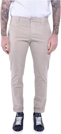 Dondup Slimme Chino Broek met Lage Taille - Heren - Slim Fit Broeken - Beige - W30 - Katoen - Broeken