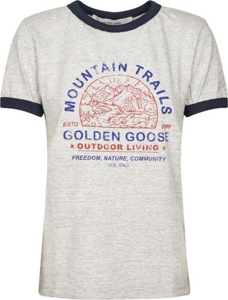 Golden Goose Journey Slim Long T-Shirt - female - Golden Goose - T-Shirts - Gray - XS - Tops