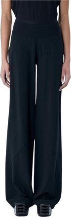 Rick Owens Panel Wol Bootcut Jeans - Dames - Wijde Broeken - Zwart - S - Wol - Broeken
