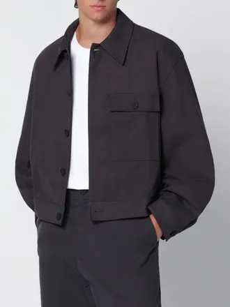 STUDIO NICHOLSON Cotton Shirt Jacket with Dropped Shoulders