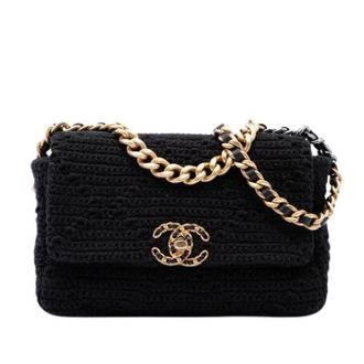 Chanel Pre-owned 19 Flap Bag - Dames - Pre-owned - Zwart - Maat: ONE Size Leer
