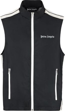 Palm Angels Technical Fabric Jacket - Heren - Bodywarmers - Zwart - 2XL - Polyester - Jassen