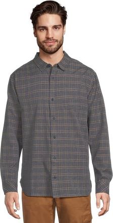 Prana Los Feliz Flannel Shirt Mens Long Sleeve Button Up Capulet Blue : 2XL (Slim), Polyester/Flannel/Cotton