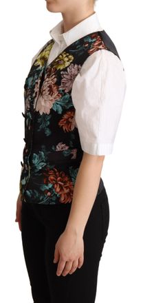 Dolce & Gabbana Jacquard Floral Vest - Black