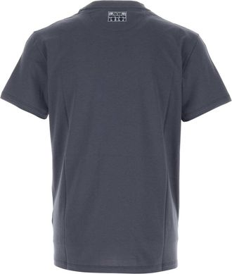 Fendi Mens Air Force Blue Cotton T-Shirt Blu Dark Exterior