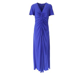 Karl Lagerfeld Maxi-jurk met Ruches - Dames - Maxi kleedjes - Blauw - XS - Kleedjes
