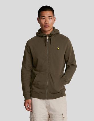 Lyle & Scott Lyle And Scott Mens Zip Through Hoodie - Green - Size: 34