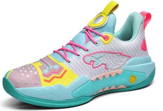 Generic Mens Basketball Shoes are Wear-Resistant Shock-Absorbing Anti Slip Breathable Grip Casual Sports Training Boots Walking Shoes(Blue,3.5 UK)