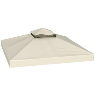OUTSUNNY Techo de repuesto 300x300 cm crema