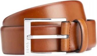 HUGO BOSS Elloy Riem - Heren - Riemen - Bruin - 85 CM - Leer - Accessoires