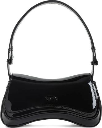 Diesel Borsa a spalla Play con placca logo - Nero