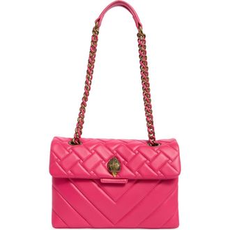 Kurt Geiger Kensington Quilted Convertible Shoulder Bag in Pink Comb at Nordstrom Rack