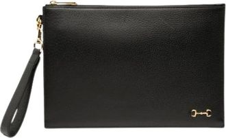 Gucci Pre-owned Clutches, female, Black, Size: ONE SIZE Pre-owned Leather Clutch