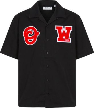 Off-white Embroidered Short Sleeve Shirt - male - Off White - Short Sleeve Shirts - Black - XS - Shirts