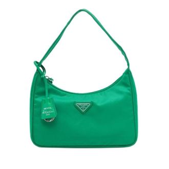 Prada Pre-owned Nylon Mini Shoulder Bag - Dames - Pre-owned - Groen - Maat: ONE Size Nylon