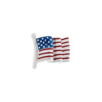Jan Leslie American Flag Sterling Lapel Pin in Multi at Nordstrom