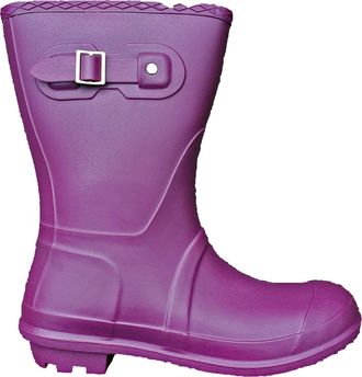 TOSH Womens Short Wellingtons Half Leg Boots Festival Wellies Dog Walking Ladies Buckle Adjustable Camping (Plum UK 4)