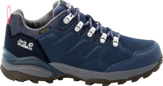 Jack Wolfskin Hikingschuh JACK WOLFSKIN REFUGIO TEXAPORE LOW W, Damen, Gr. UK 4,5 - EU 37,5, Normalschaft, bunt (dunkelblau, grau), Obermaterial: Leather; ;Second M
