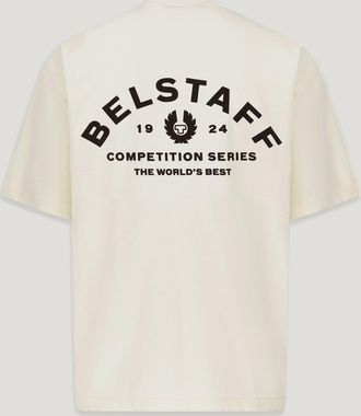 Belstaff Competition T-shirt Mens Cotton Jersey Chalk Size 2XL