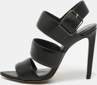Alexander Wang Black Leather Slingback Sandals