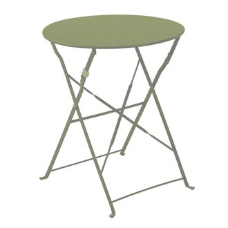 Oviala Mesa plegable de acero verde lima