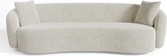 Sia Home Sof&aacute; de tejido tramado tacto suave crema