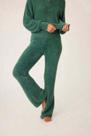 PJ Salvage Campfire Cozy Feather Knit Lounge Pants In Sage Leaf