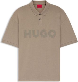HUGO BOSS Oversize-fit polo shirt in cotton with tonal logo