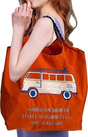 Generic Reusable Shopping Bags - Machine Washable Pocket Tote,Kitchen Groceries Bags | for School Grocery Store Supermarket Shop Indoor Outdoor Family Friends