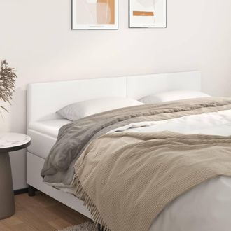vidaXL Cabeceros 2 Unidades De Cuero Sint&eacute;tico Blanco 90x5x78/88 Cm Vidaxl