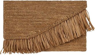 Vitamin A Paloma Raffia Clutch in Caramel at Nordstrom