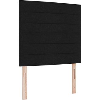 vidaXL Bed Frame with Headboard Black 90 x 200 cm Fabric vidaXL