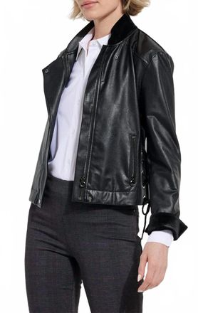 Lyss&eacute; Sawyer Moto Bomber Jacket In Black
