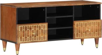 vidaXL Tv Cabinet 100x33x46 cm Solid Wood Mango Vidaxl