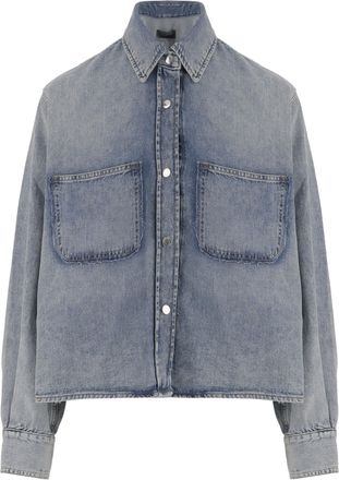 Haikure Blue Denim Shirt with Classic Collar