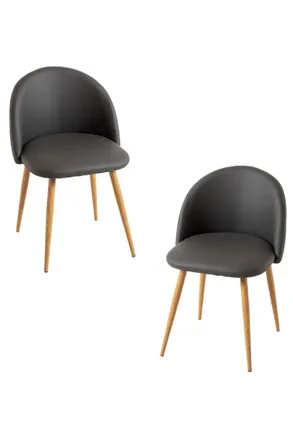 Regalos Miguel Regalos Miguel - Packs Sillas Comedor - Pack 2 Sillas Vint Polipiel - Gris