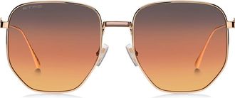 Etro 60mm Geometric Sunglasses in Rose Gold at Nordstrom Rack