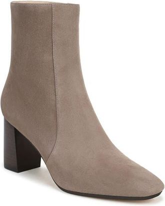 Veronica Beard Cassina Block Heel Bootie in Bark at Nordstrom, Size 9.5