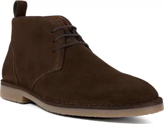 Dune London Mens CASHED Casual Chukka Boots Size UK 9 Flat Heel Suede Desert Boots Brown