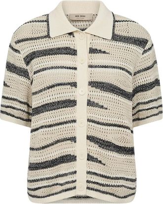 Mos Mosh Polo Shirt - Dames - Polos - Beige - M - Tops