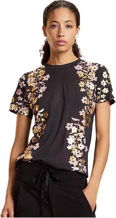 Cynthia Rowley Foil Printed Tee - Dames - T-shirts - Veelkleurig - L - Katoen - Tops