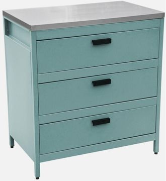 Sweeek Cocina Exterior De Acero 3 Cajones, 80cm