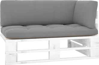 vidaXL Sof&aacute; De Jard&iacute;n Esquina De Palets Madera Pino Impregnada Blanco Vidaxl