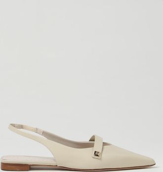 Max Mara Leren Slingback Puntige Ballerinas